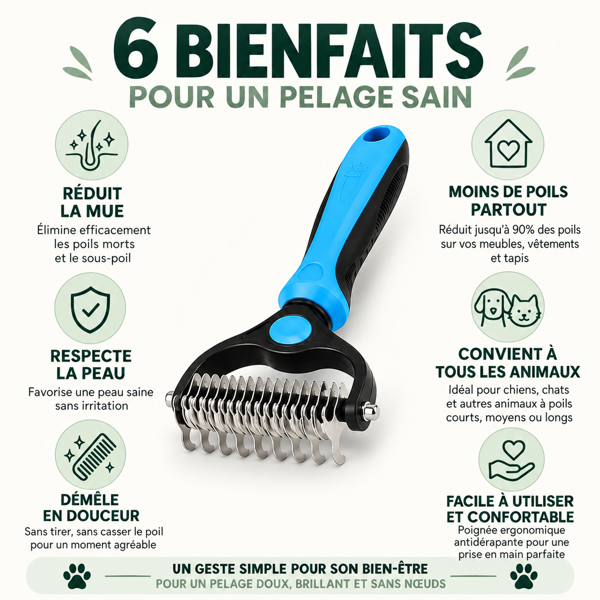 Brosse anti-poils mort Vetaloo